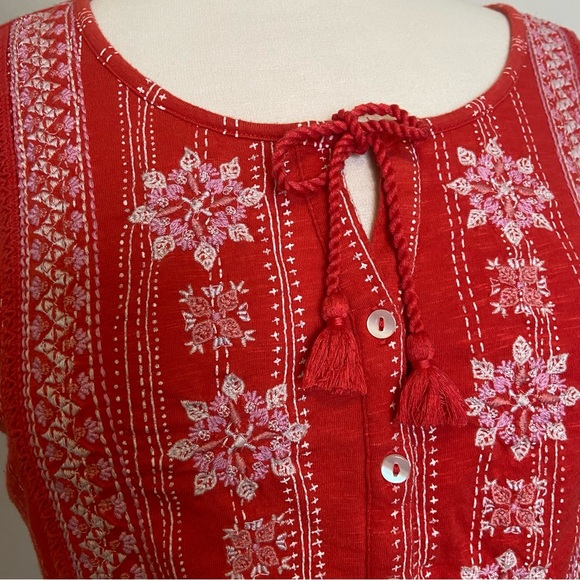 Beautiful Boho Embroidered Red Detailed Top - Picture 5 of 12